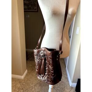 Patricia Nash Tooled Leather Crossbody and Wallet